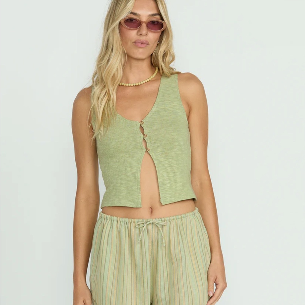 Billabong Heather Green Knit Tank